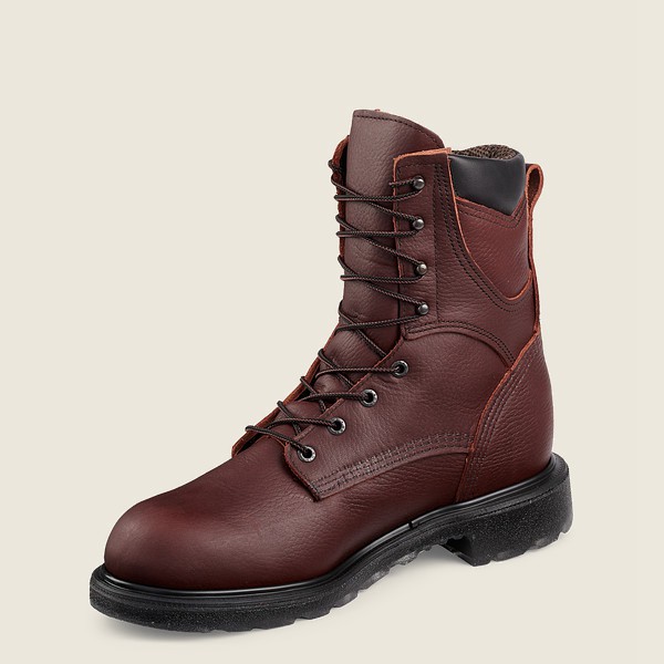 Red Wing Iş Botu Erkek - Supersole® 2.0 - 8-Inch Waterproof Soft Toe - Bordo - 31MKQDTSW